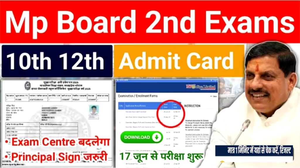 MP Board 10th/12th Supplementary 2025: जान लो फॉर्म,परीक्षा दिनांक और परीक्षा परिणाम इस दिन आयेगा mp board supplementary result 2025 का परीक्षा फल